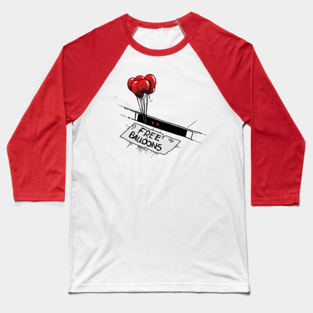 Free Balloons Baseball T-Shirt by Bat13SJx